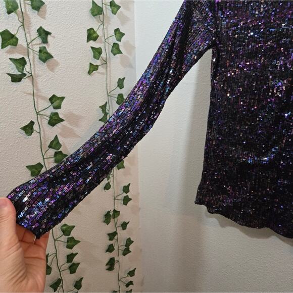 Free People NEW Gold Rush Long Sleeve Lavender Combo Small - Picture 7 of 13